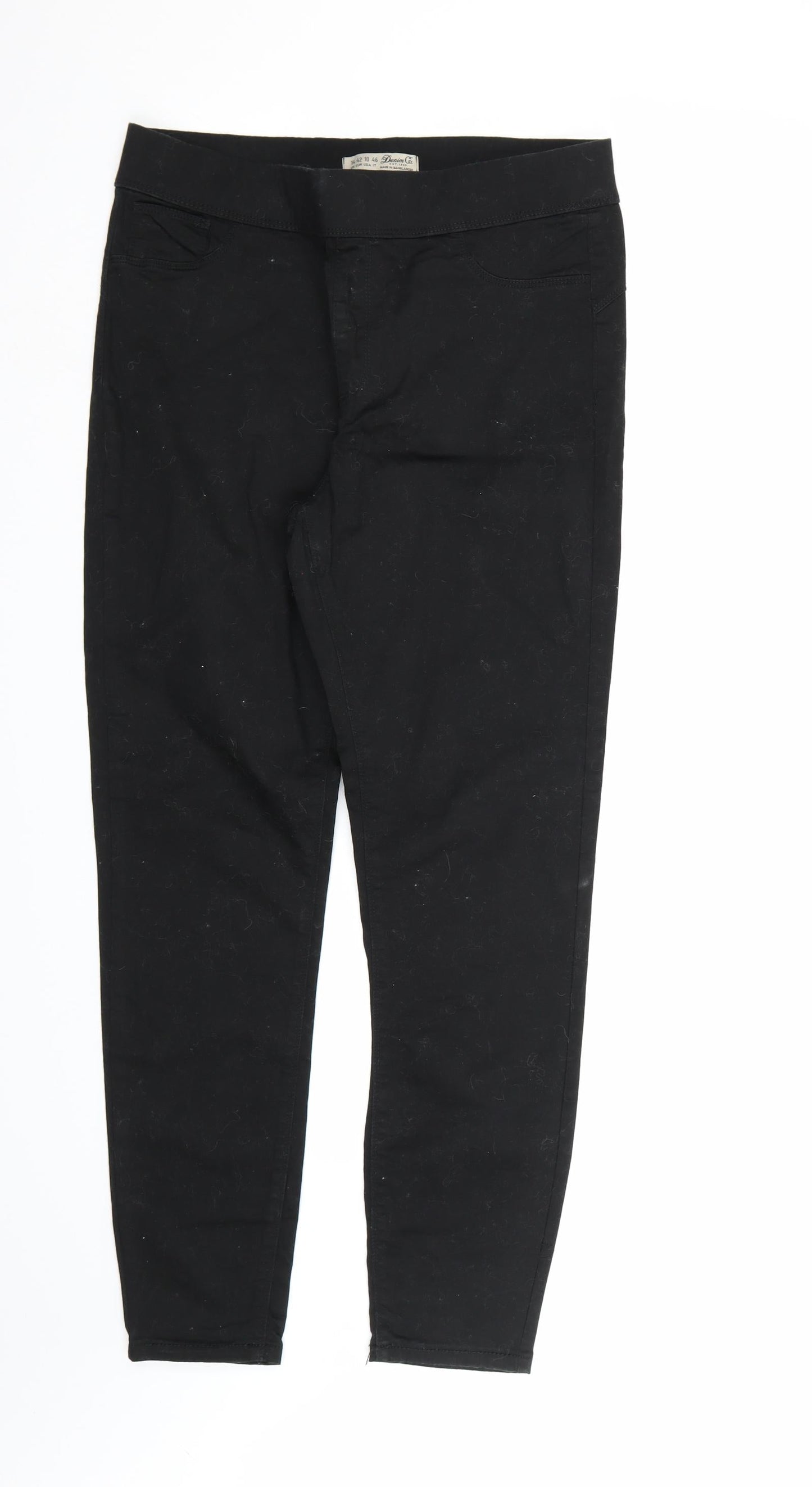 Denim & Co. Womens Black  Denim Jegging Jeans Size 14 L28 in