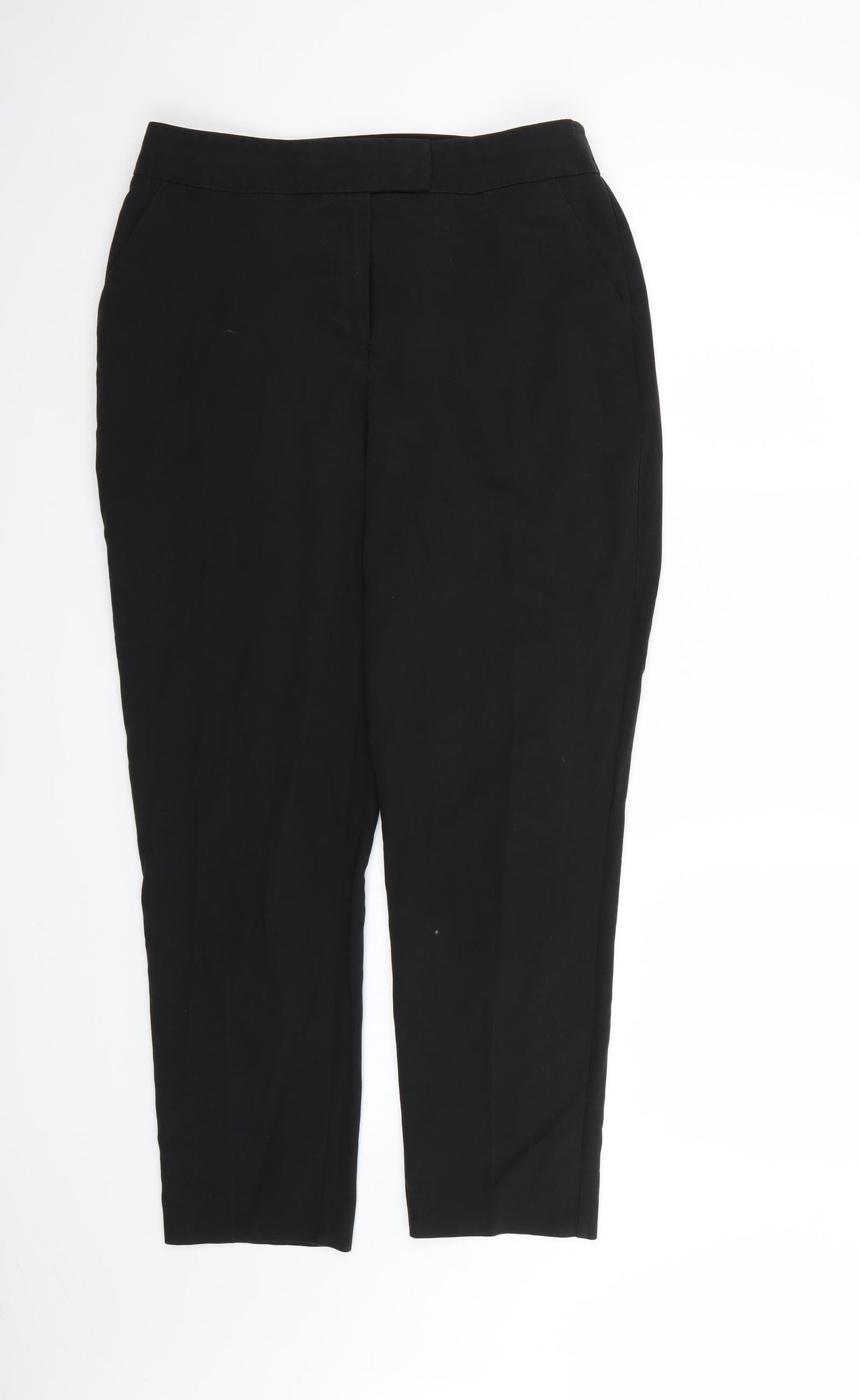 Womens UK Size 12 Warehouse Regular Fit Dress Pants Black Trousers