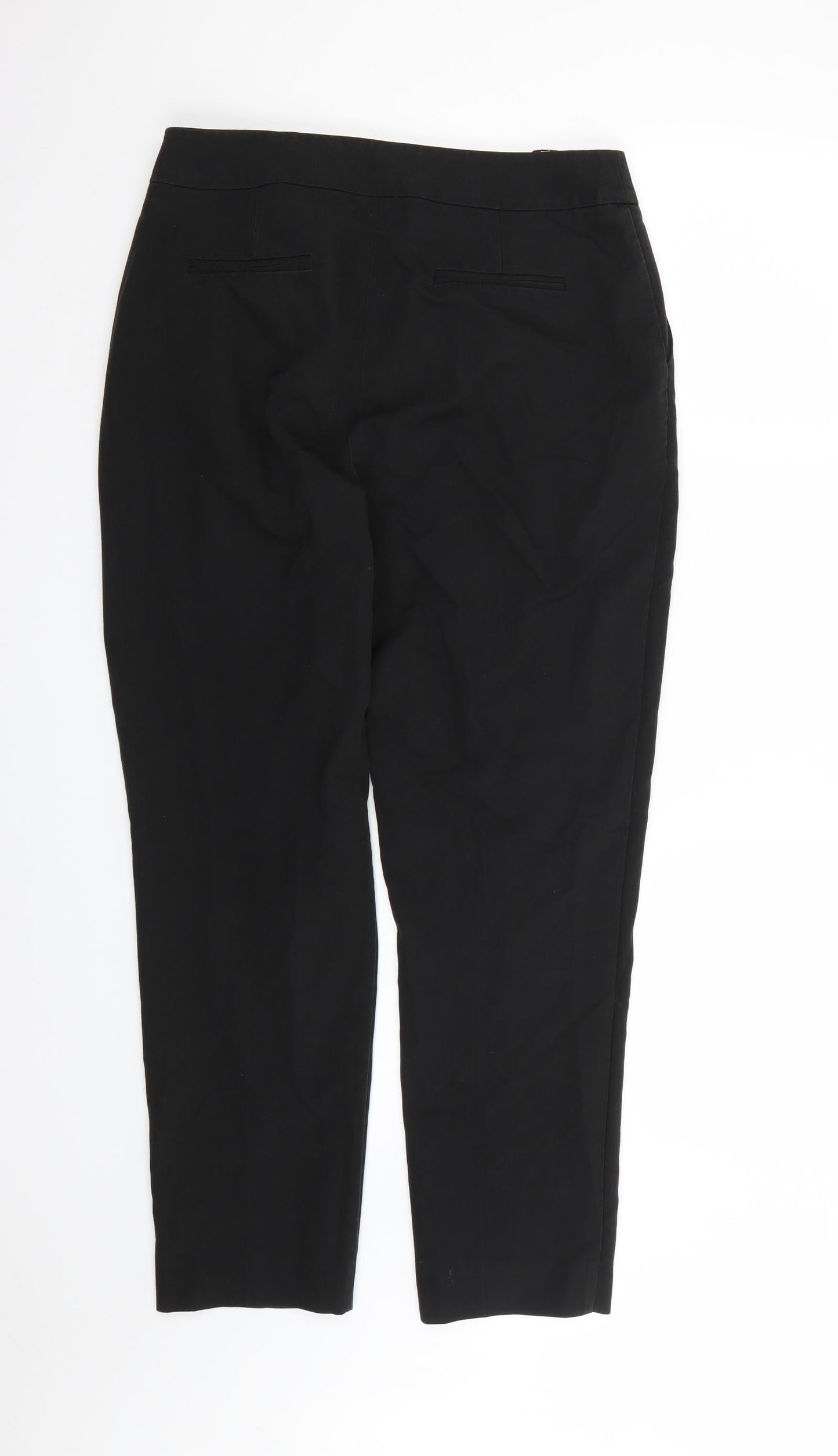 Womens UK Size 12 Warehouse Regular Fit Dress Pants Black Trousers