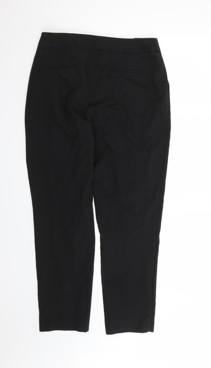 Womens UK Size 12 Warehouse Regular Fit Dress Pants Black Trousers