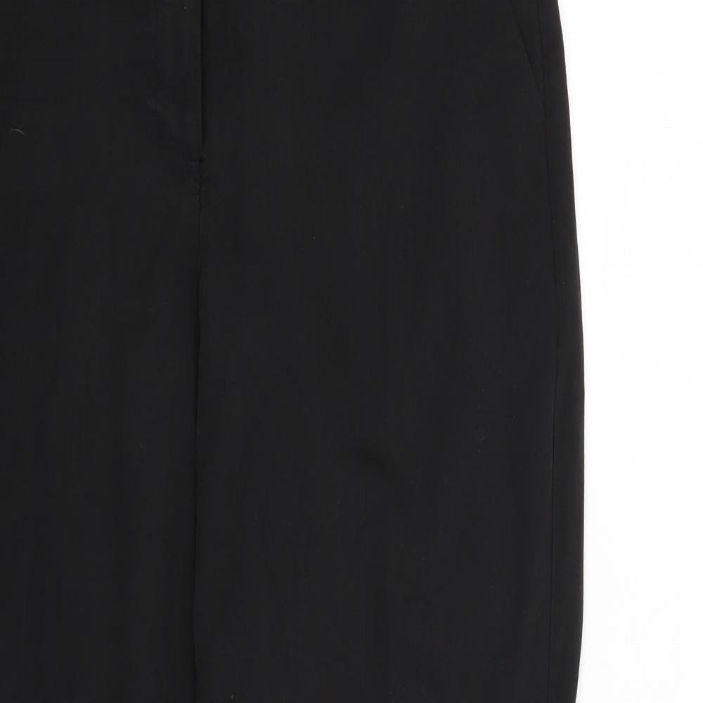 Womens UK Size 12 Warehouse Regular Fit Dress Pants Black Trousers