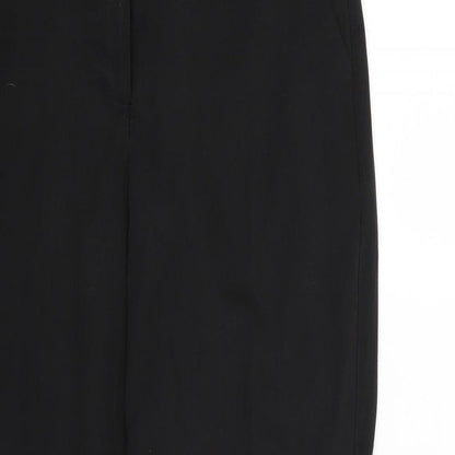 Womens UK Size 12 Warehouse Regular Fit Dress Pants Black Trousers