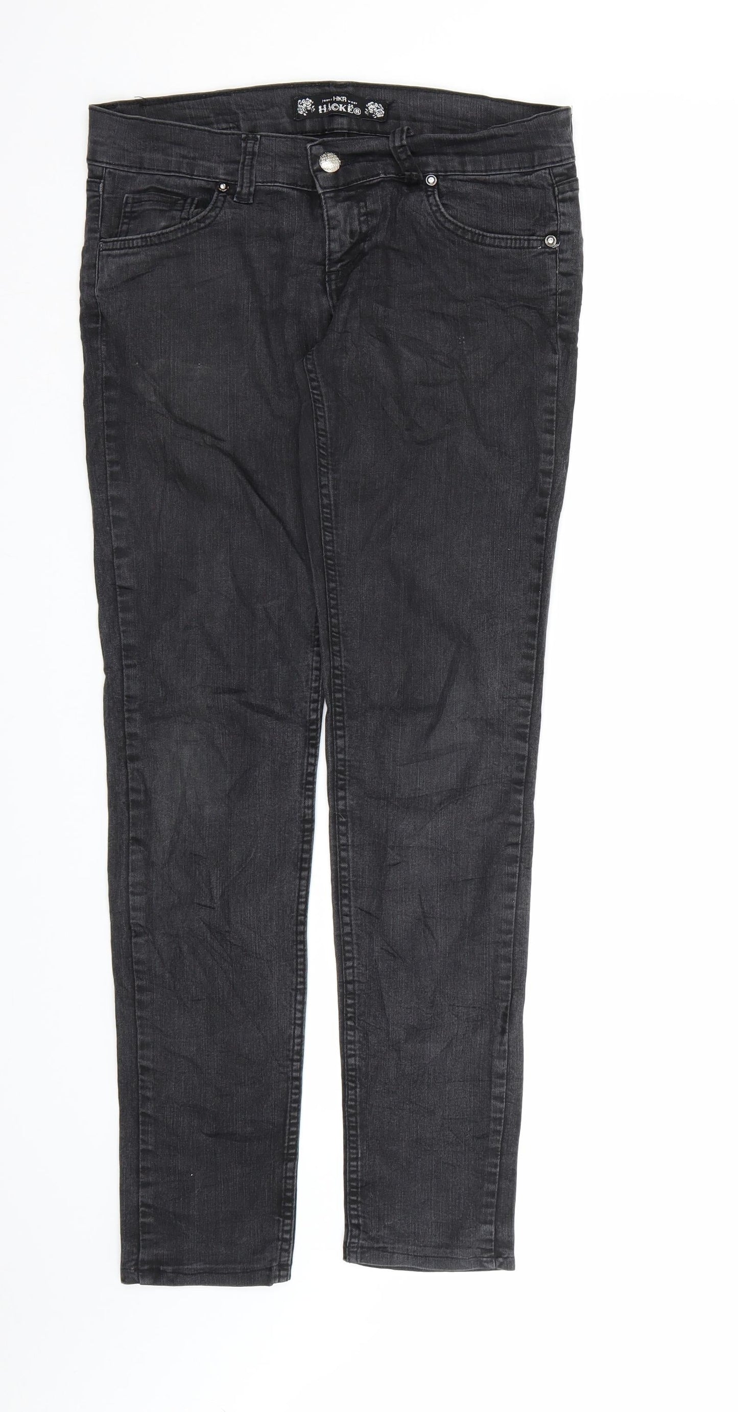 Hacker Womens Black  Denim Skinny Jeans Size 31 in L34 in