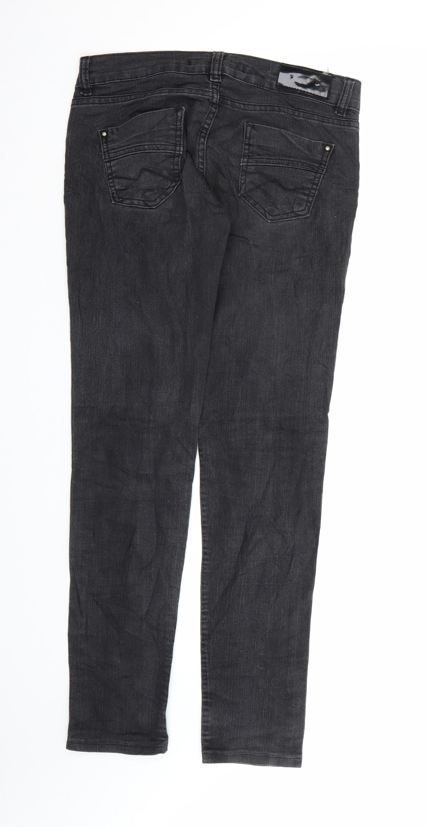 Hacker Womens Black  Denim Skinny Jeans Size 31 in L34 in
