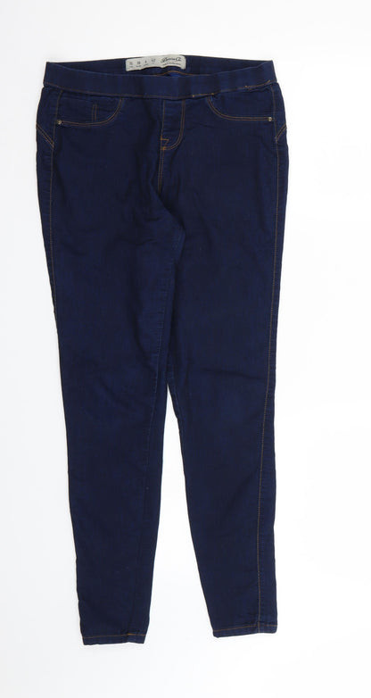 Denim & Co. Womens Blue  Denim Jegging Jeans Size 10 L28 in