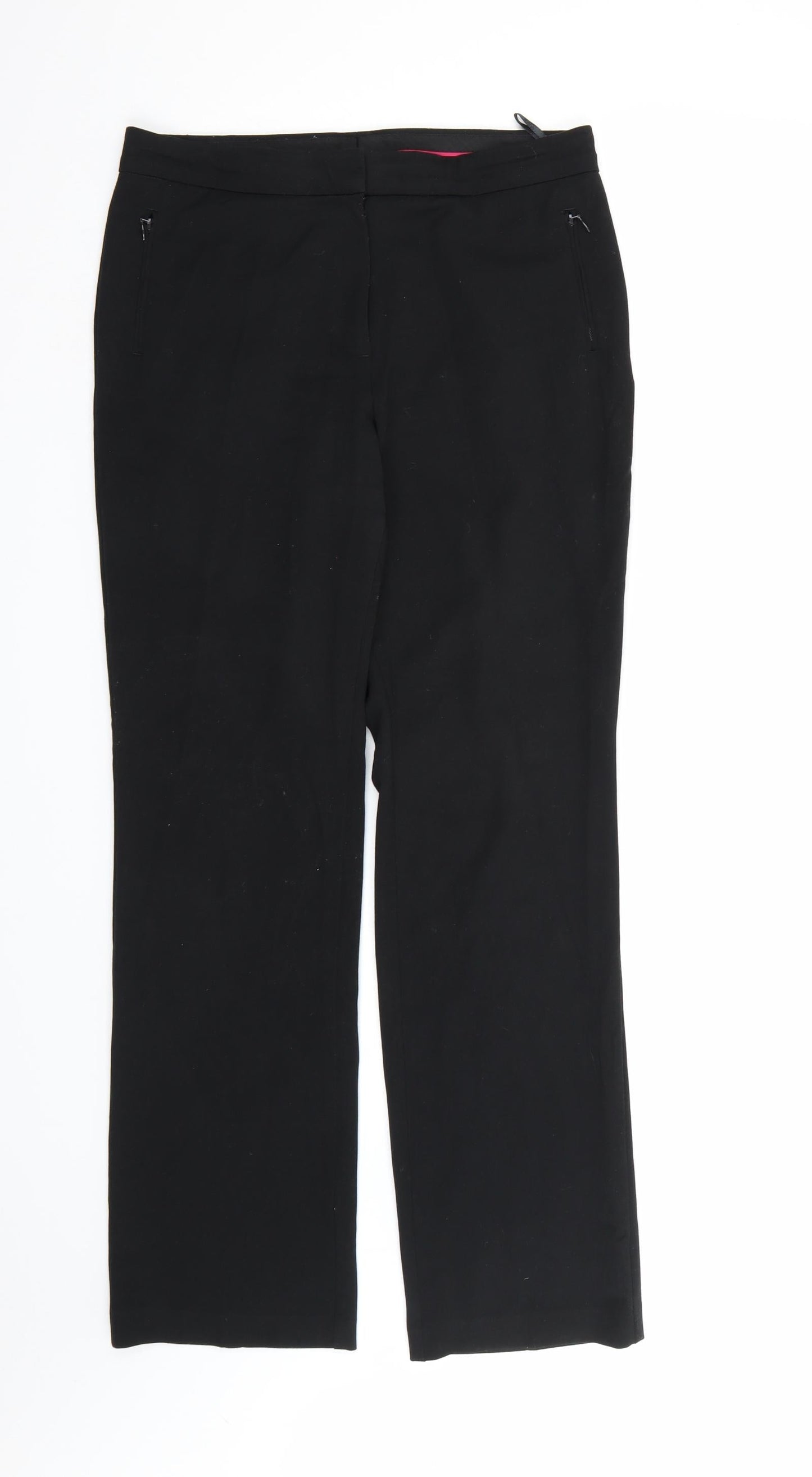 Womens UK Size 10 Marks and Spencer Regular Fit Dress Pants Black Trousers