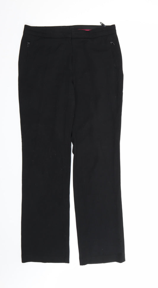 Womens UK Size 10 Marks and Spencer Regular Fit Dress Pants Black Trousers