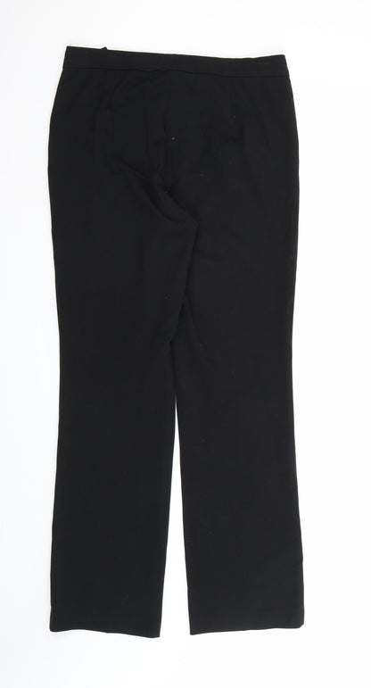 Womens UK Size 10 Marks and Spencer Regular Fit Dress Pants Black Trousers