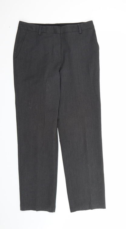 Marks and Spencer Womens Grey  Rayon Dress Pants Trousers Size 10 L28 in