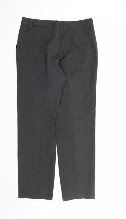 Marks and Spencer Womens Grey  Rayon Dress Pants Trousers Size 10 L28 in