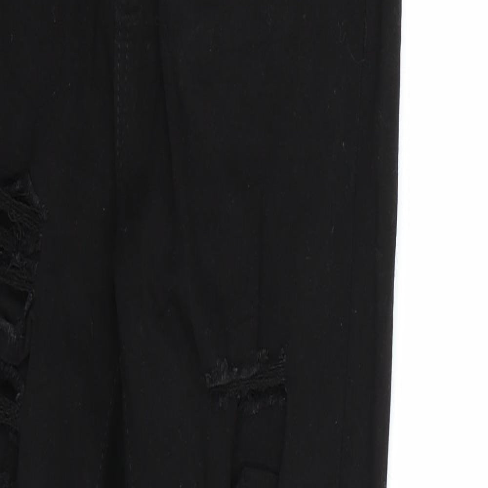 Womens UK Size M SHIEN Regular Fit Skinny Black Jeans