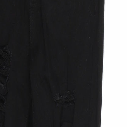 Womens UK Size M SHIEN Regular Fit Skinny Black Jeans