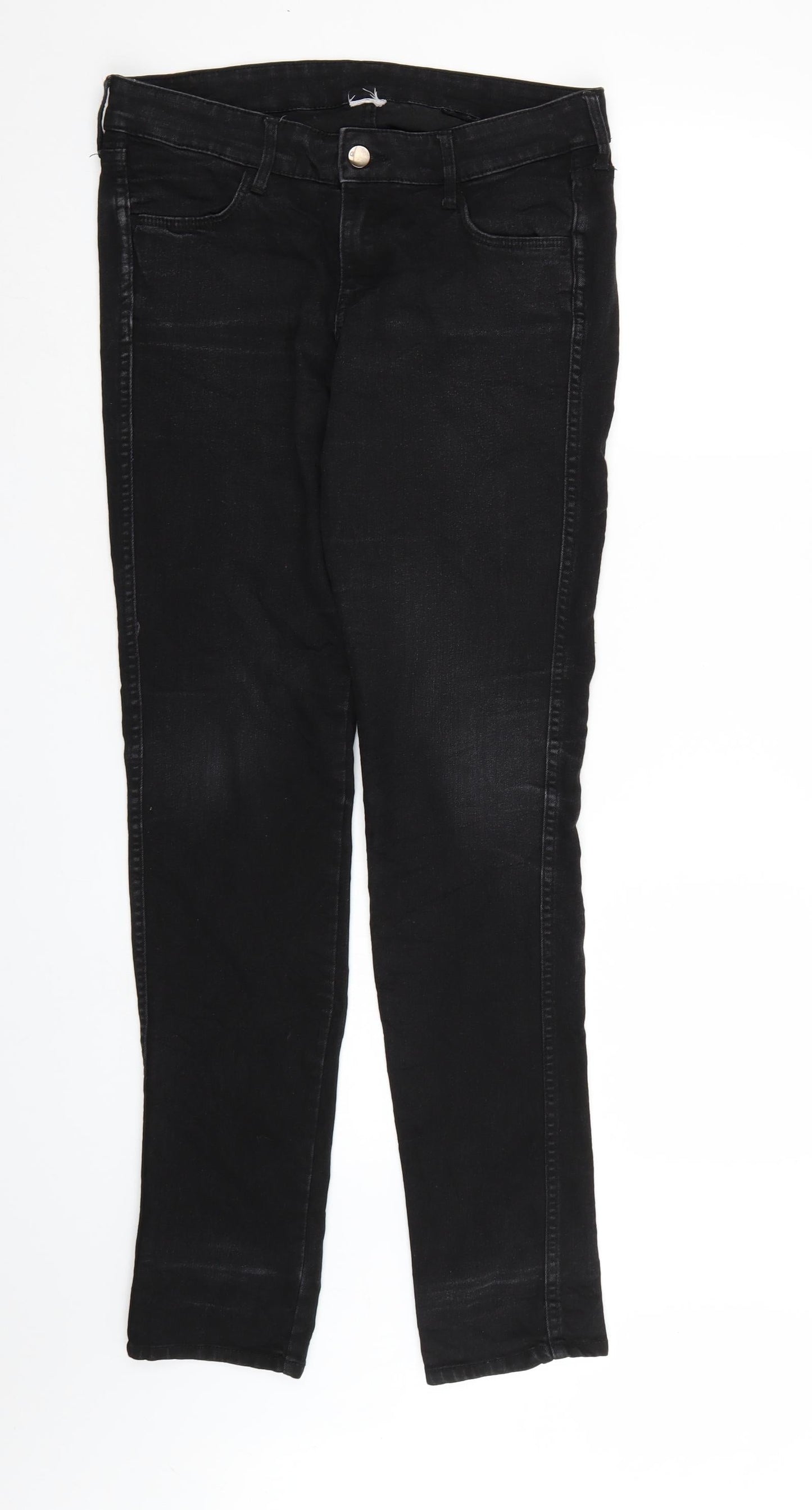 Womens UK Size 32 in Preworn Regular Fit Straight Black Jeans