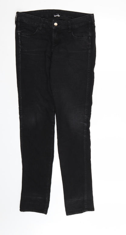 Womens UK Size 32 in Preworn Regular Fit Straight Black Jeans