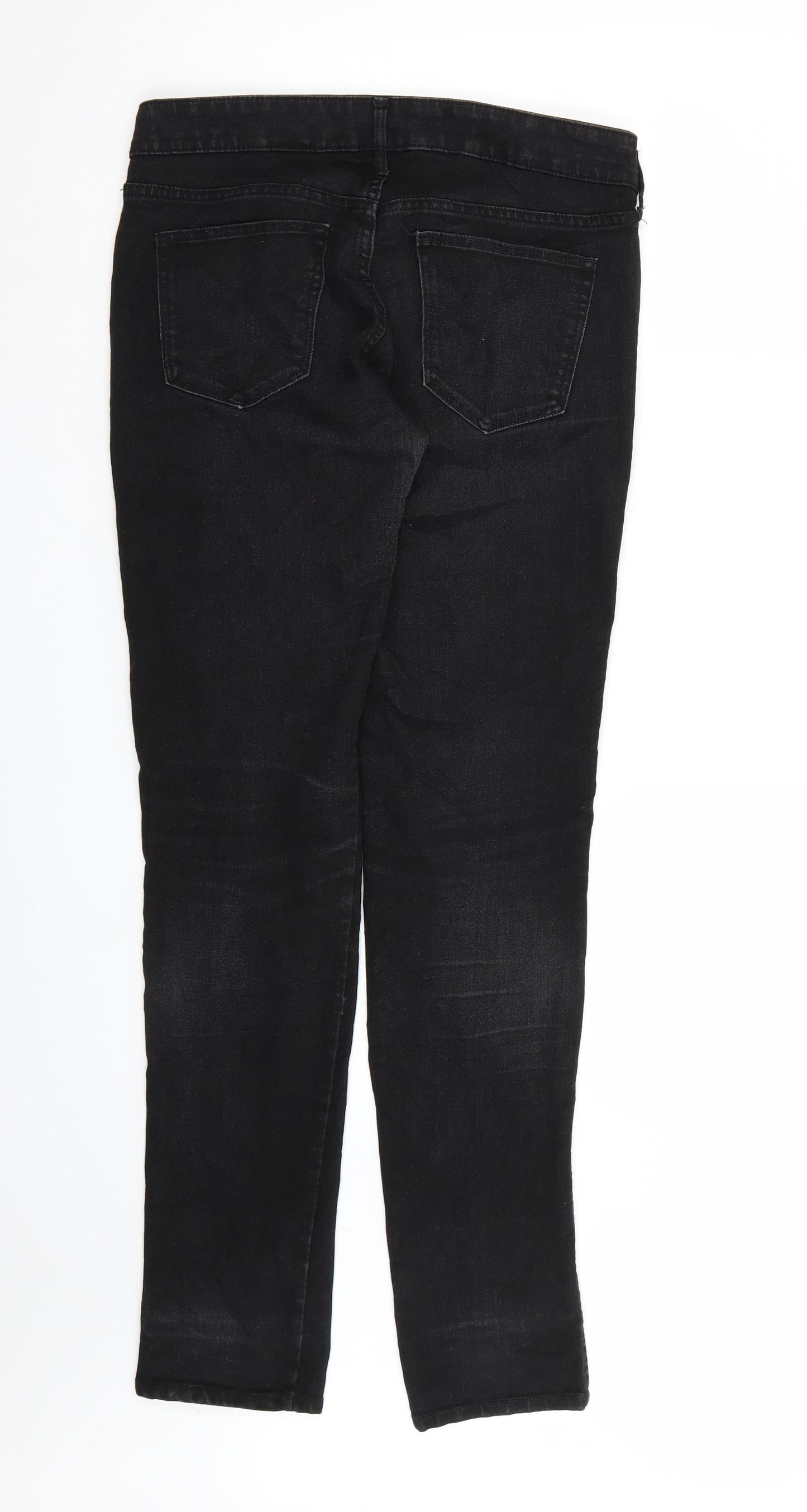 Womens UK Size 32 in Preworn Regular Fit Straight Black Jeans