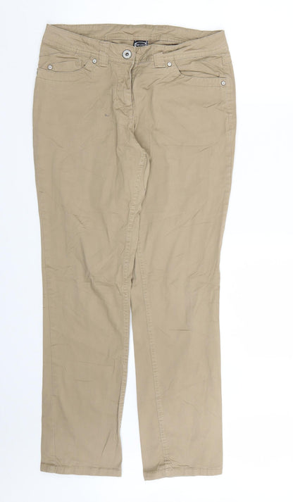 Cecilia Classics Womens Brown   Chino Trousers Size 12 L31 in