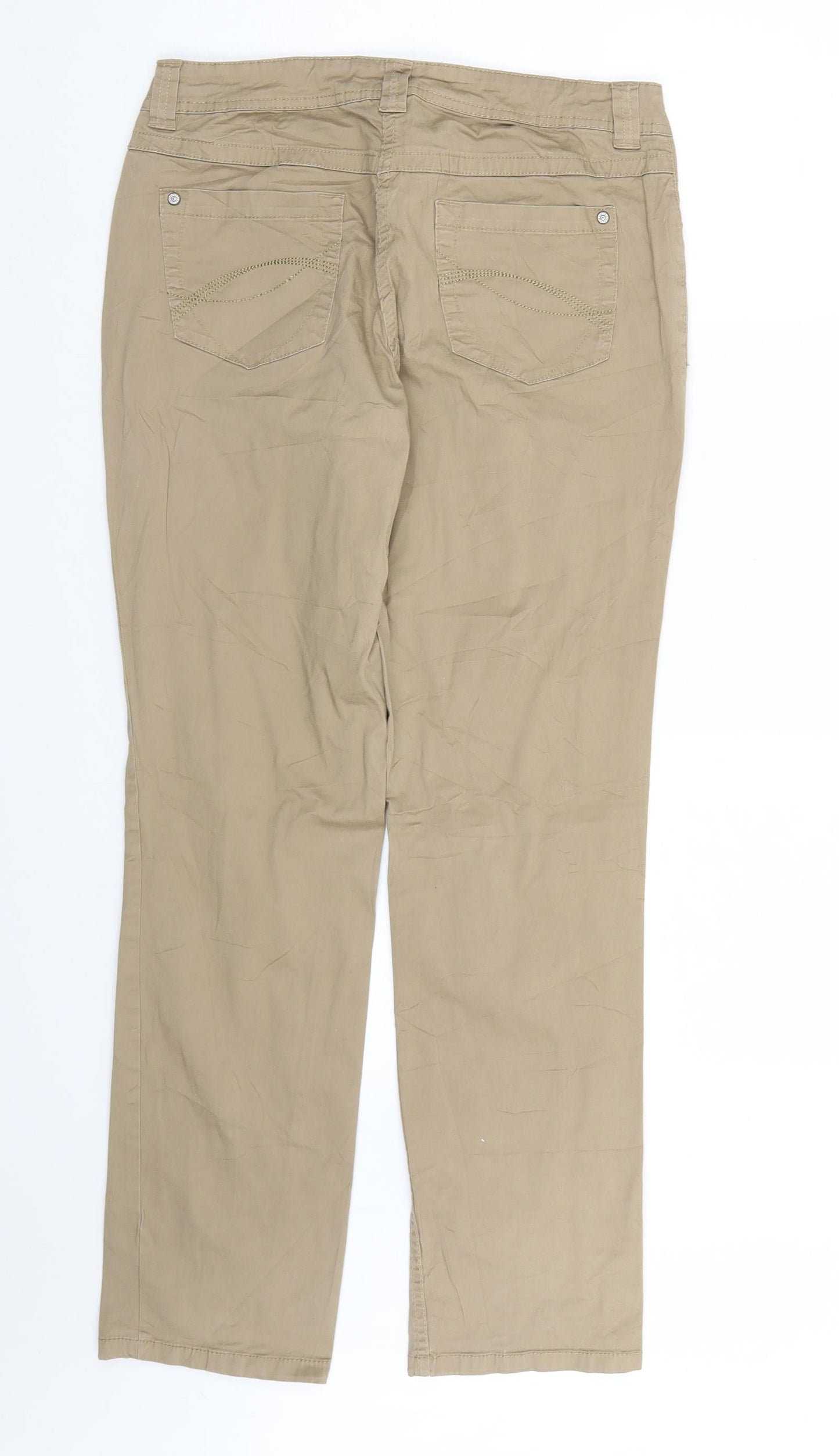 Cecilia Classics Womens Brown   Chino Trousers Size 12 L31 in