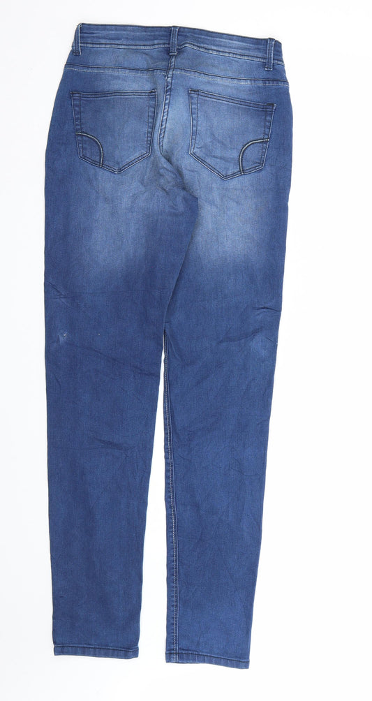 Womens UK Size 8 Up Fashion Regular Fit Straight Blue Jeans