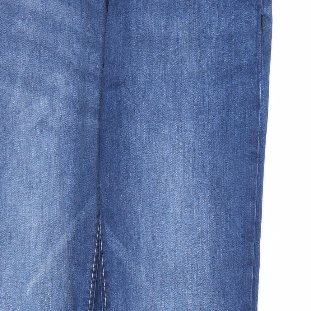 Womens UK Size 8 Up Fashion Regular Fit Straight Blue Jeans