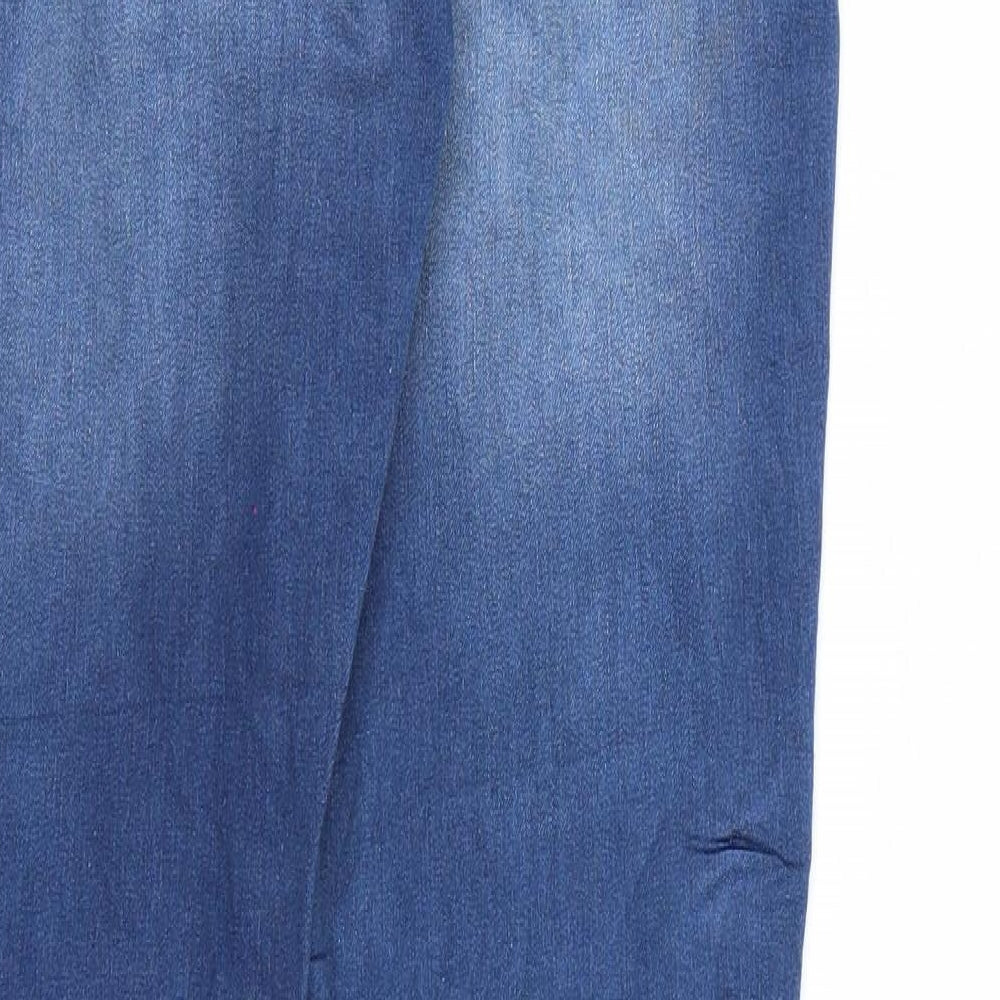 Womens UK Size 8 Up Fashion Regular Fit Straight Blue Jeans