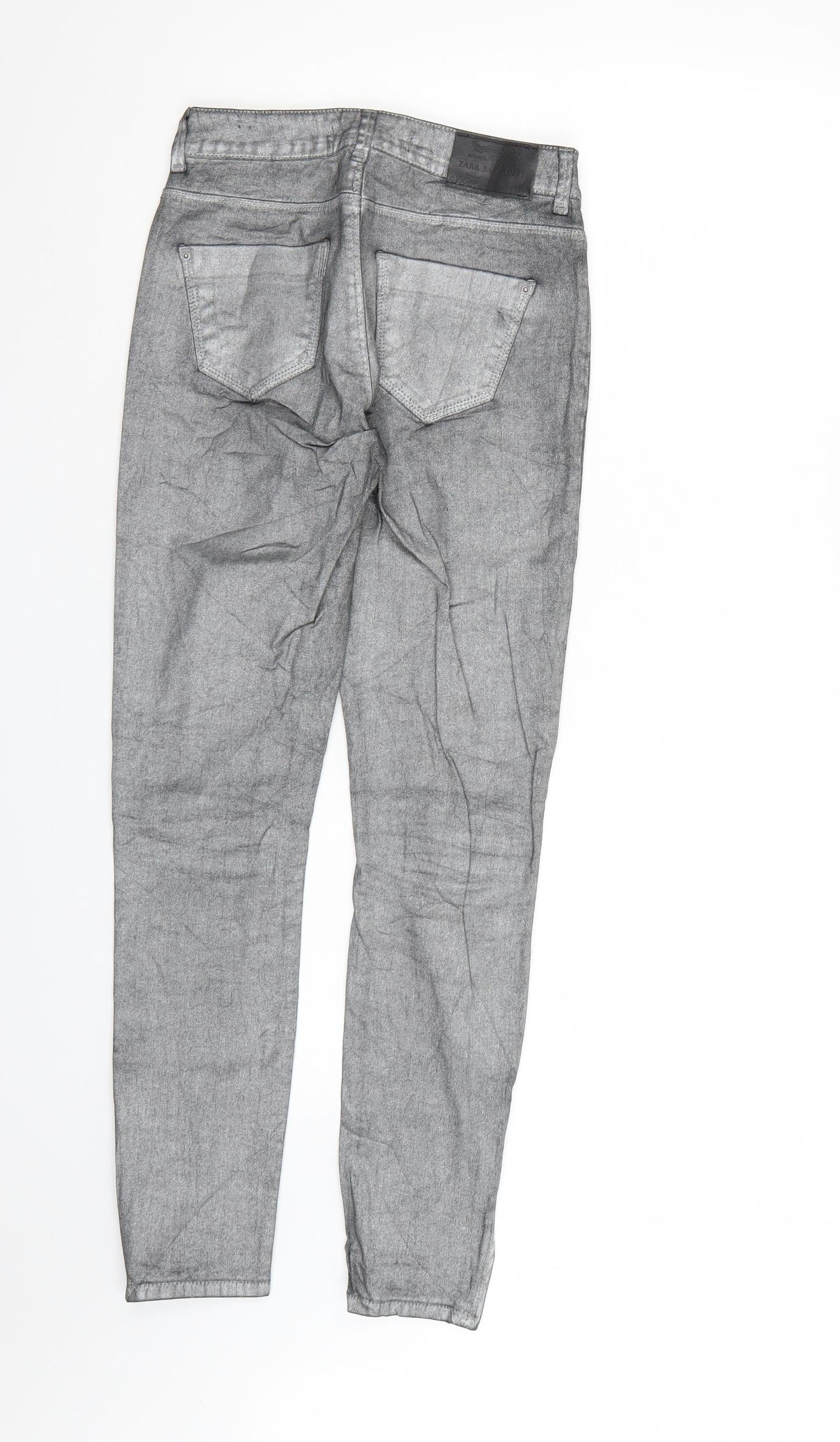 Zara Basic Womens Silver  Denim Skinny Jeans Size 6 L29 in