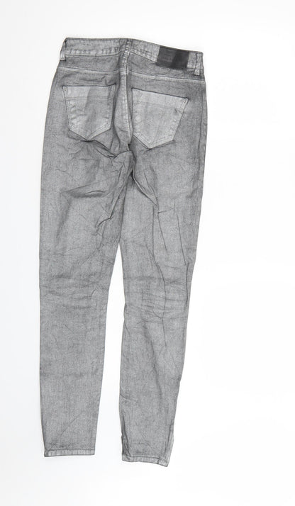 Zara Basic Womens Silver  Denim Skinny Jeans Size 6 L29 in