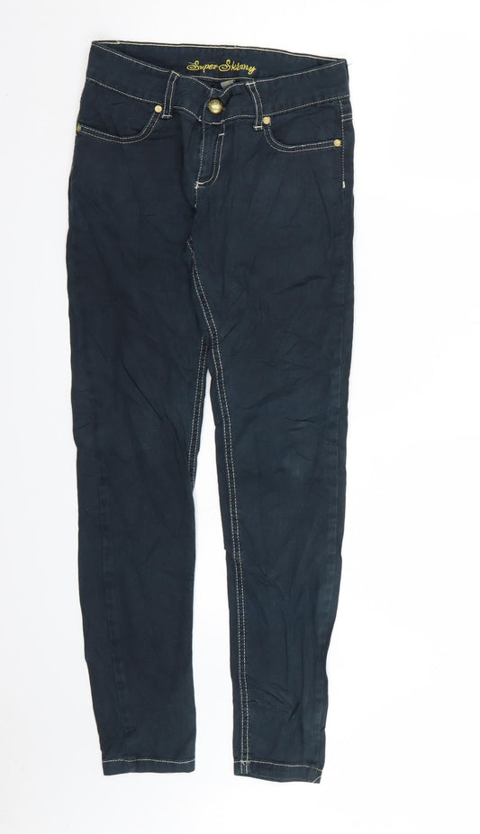Denim & Co. Womens Blue  Denim Skinny Jeans Size 8 L30 in