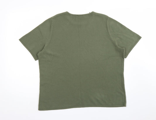 Bonmarché Womens Green  Knit Pullover Jumper Size 20