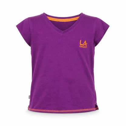 LA Gear Girls Purple   Basic T-Shirt Size 7-8 Years