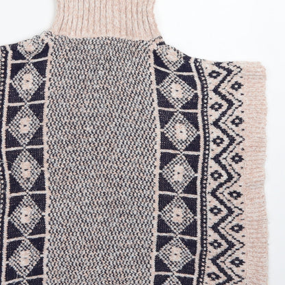 Matalan Womens Pink Geometric Knit Pullover Jumper Size 8