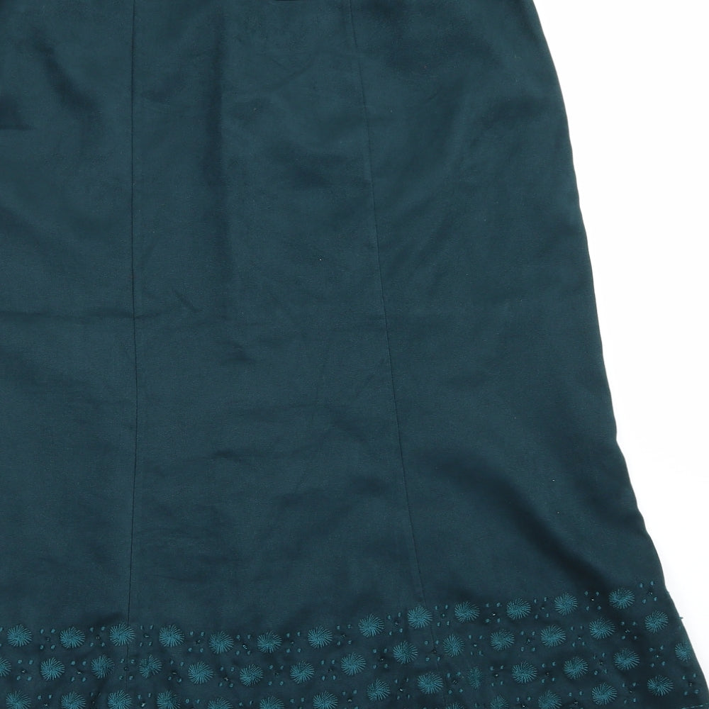 Marks and Spencer Womens Green   A-Line Skirt Size 38 in