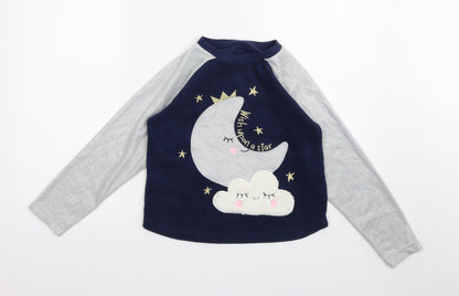 Matalan Girls Blue  Fleece Top Pyjama Top Size 10 Years