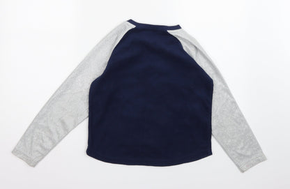 Matalan Girls Blue  Fleece Top Pyjama Top Size 10 Years