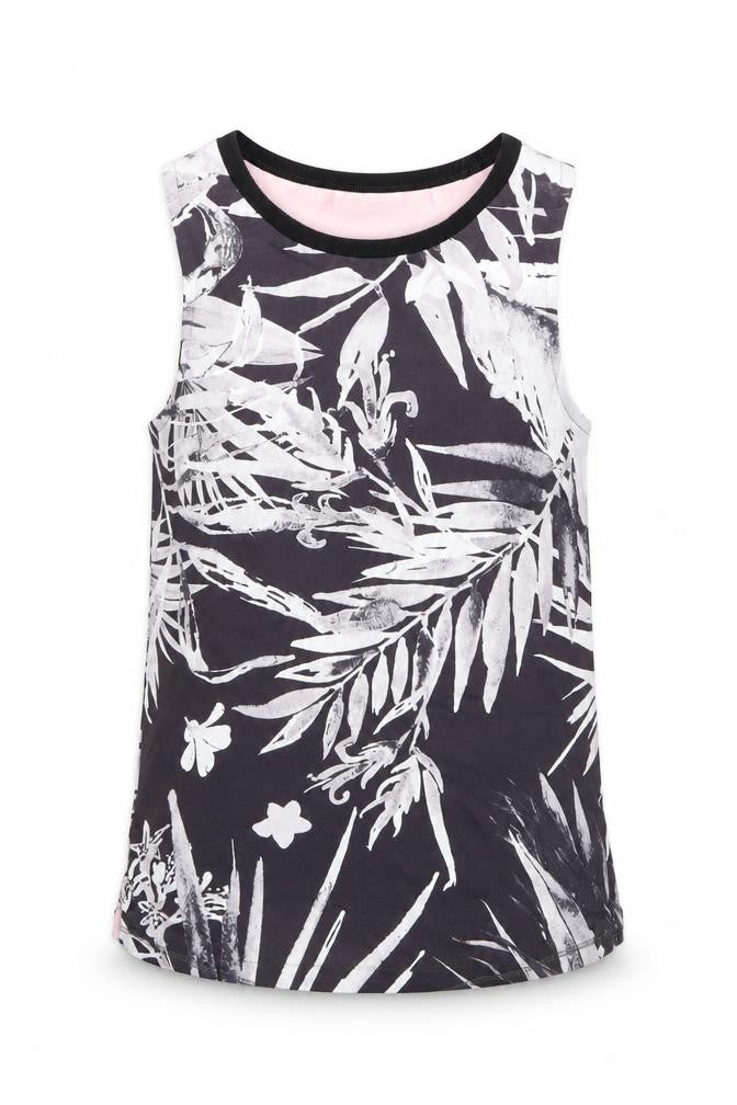 Next Girls Grey Floral  Basic Tank Size 7 Years