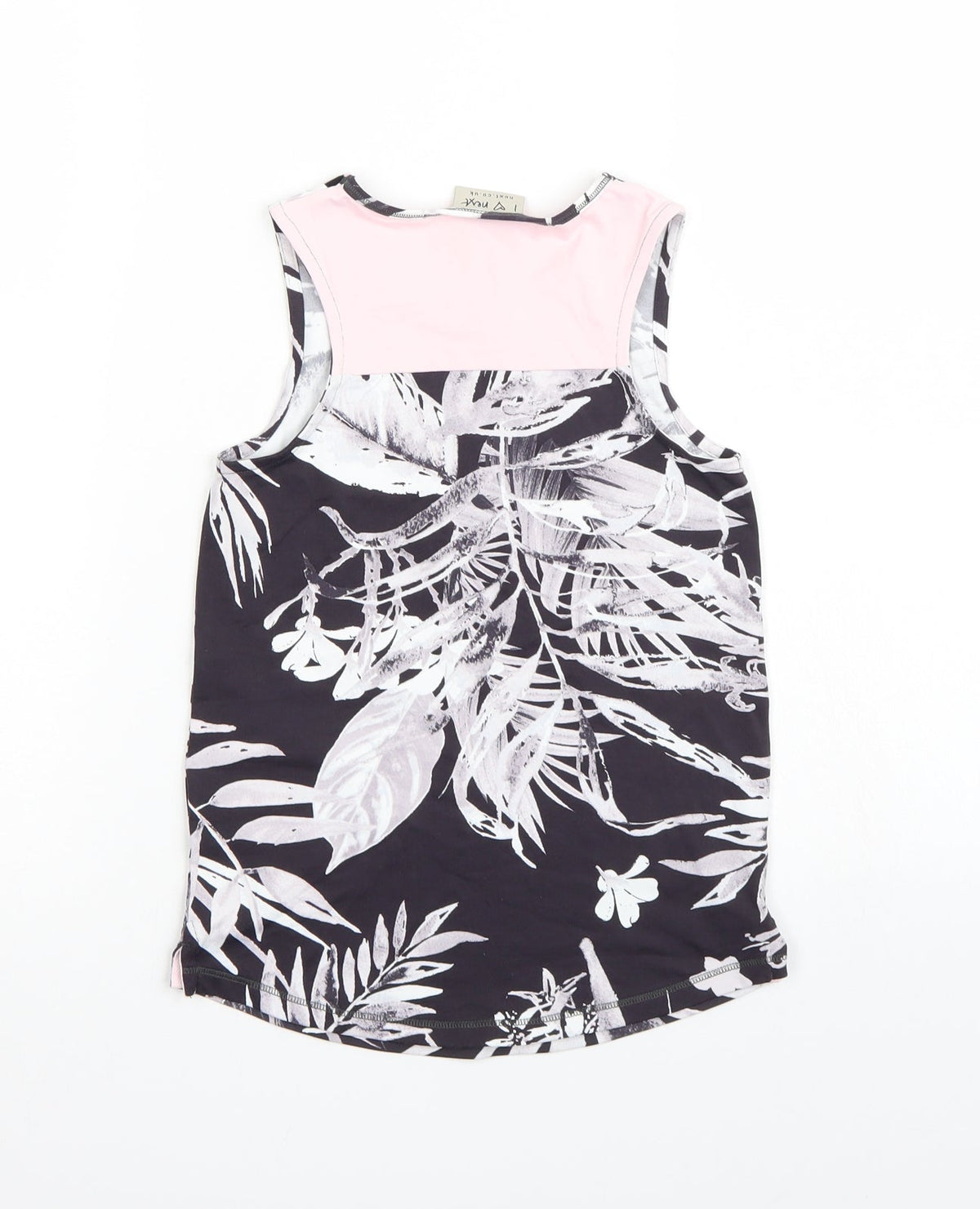 Next Girls Grey Floral  Basic Tank Size 7 Years