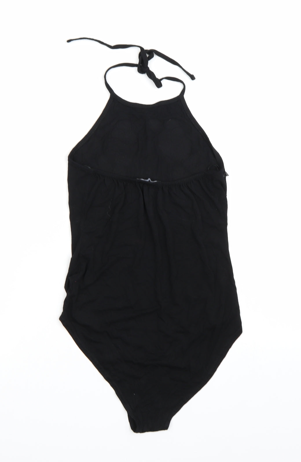 Select Womens Black Floral  Bodysuit One-Piece Size 12