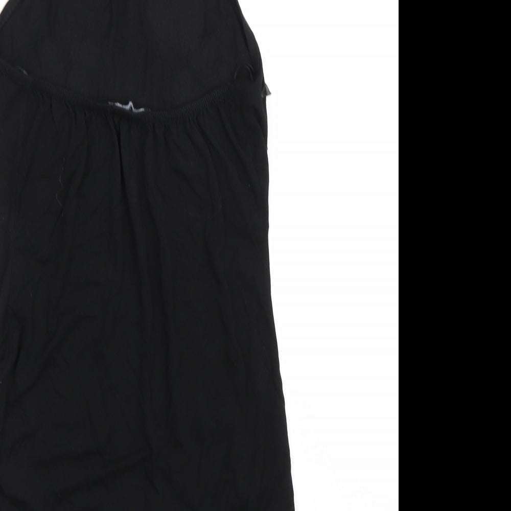 Select Womens Black Floral  Bodysuit One-Piece Size 12