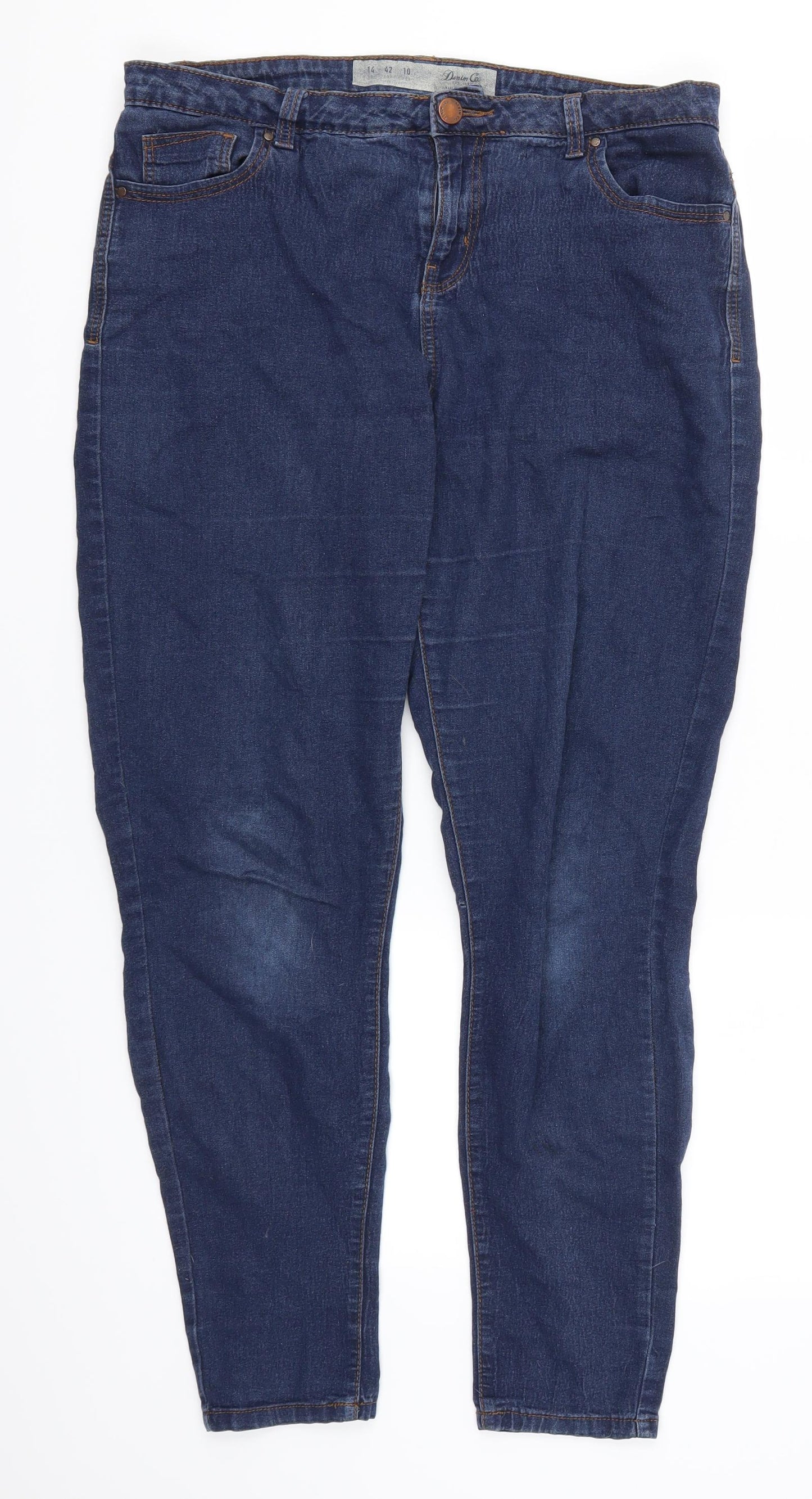 Denim Co Womens Blue  Denim Straight Jeans Size 14 L28 in