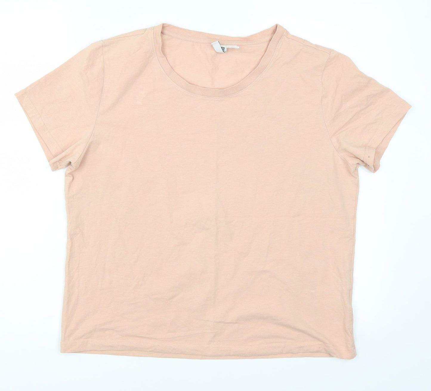 Womens UK Size L H&M Pink Basic T-Shirt