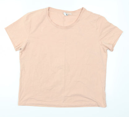 Womens UK Size L H&M Pink Basic T-Shirt