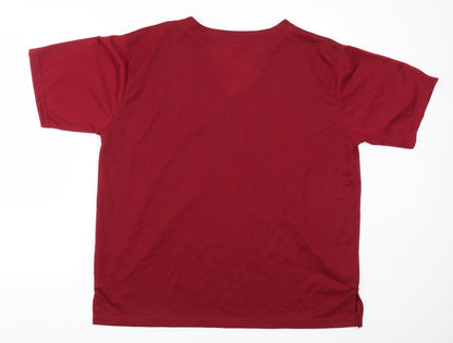 Womens UK Size XL Lucky Red Basic T-Shirt