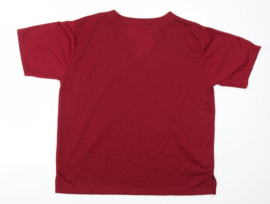 Womens UK Size XL Lucky Red Basic T-Shirt