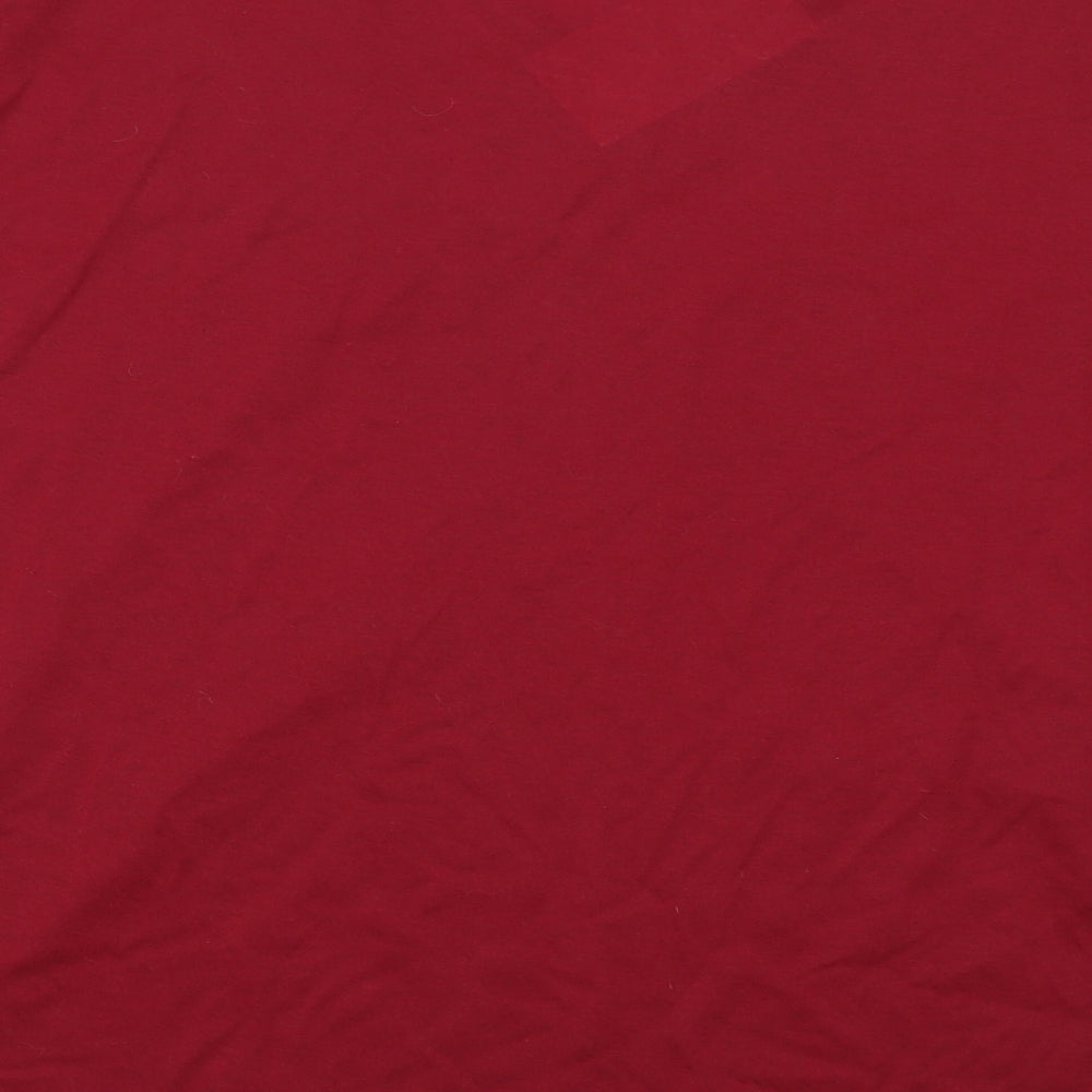 Womens UK Size XL Lucky Red Basic T-Shirt