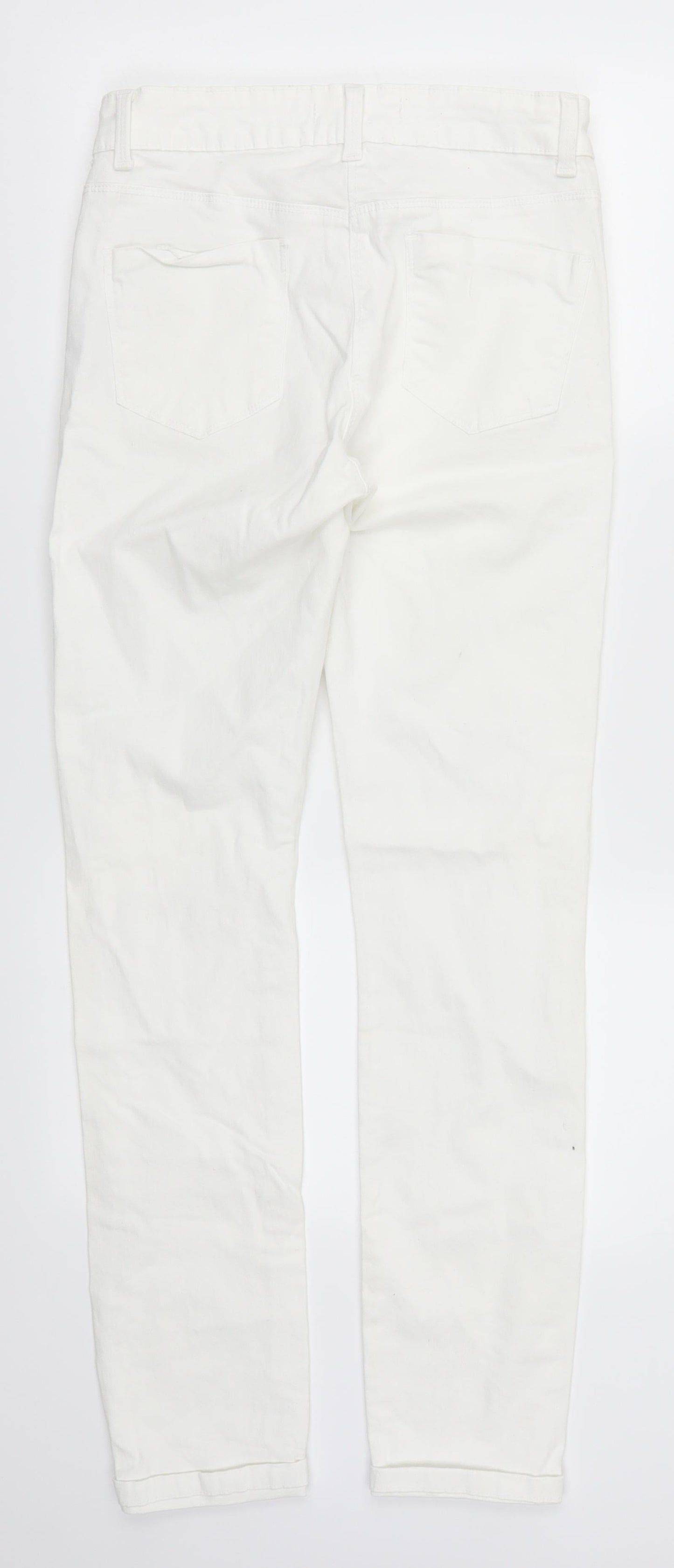 Womens UK Size 10 Papaya Regular Fit Skinny White Jeans