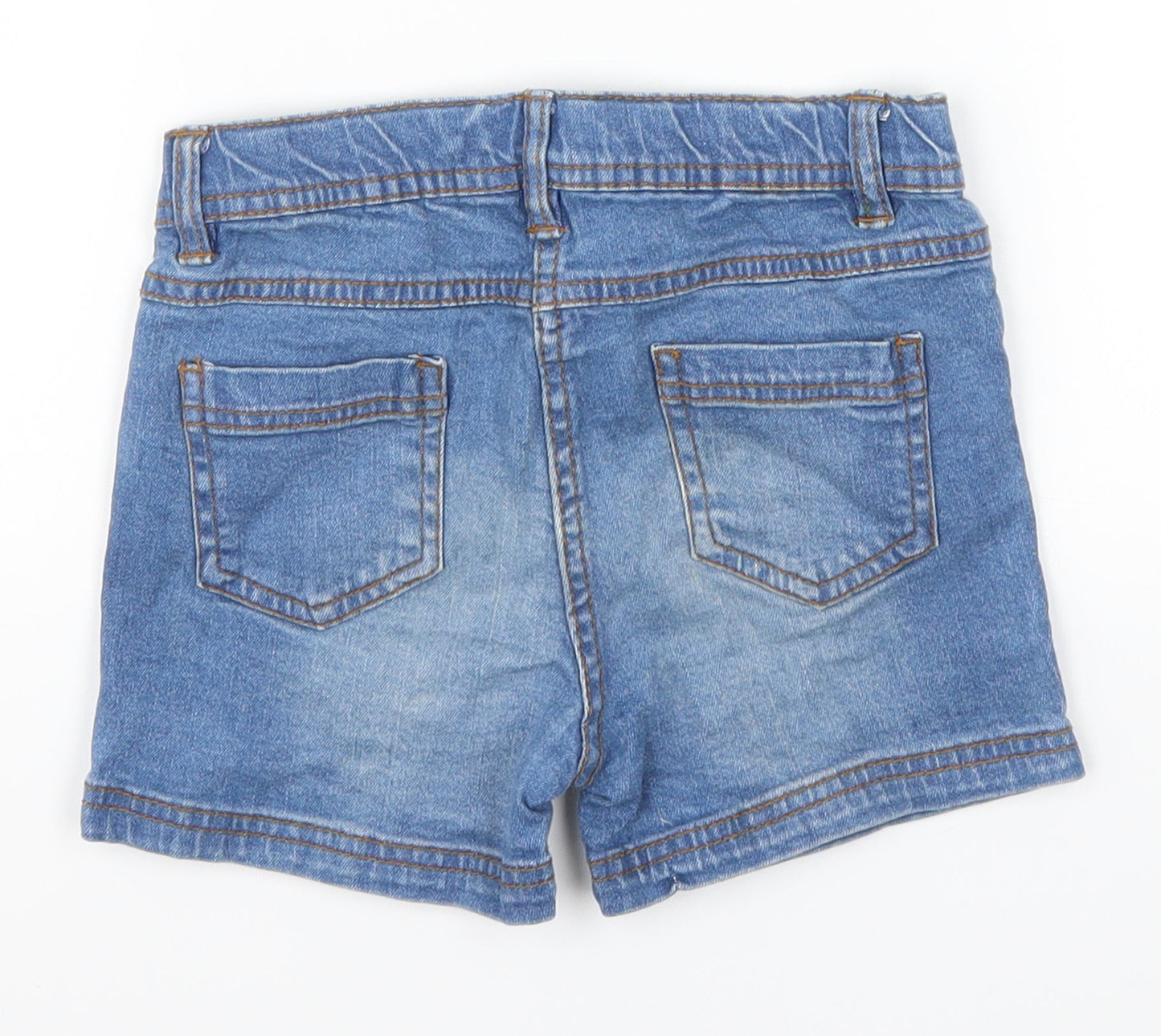 Minoti Girls Blue  Denim Mom Shorts Size 5-6 Years