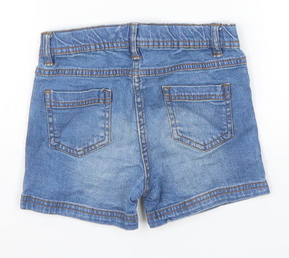 Minoti Girls Blue  Denim Mom Shorts Size 5-6 Years