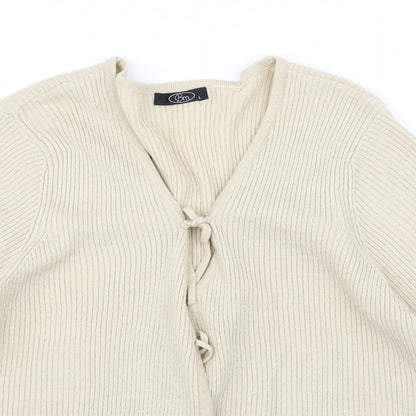 BM Womens Beige   Cardigan Jumper Size L