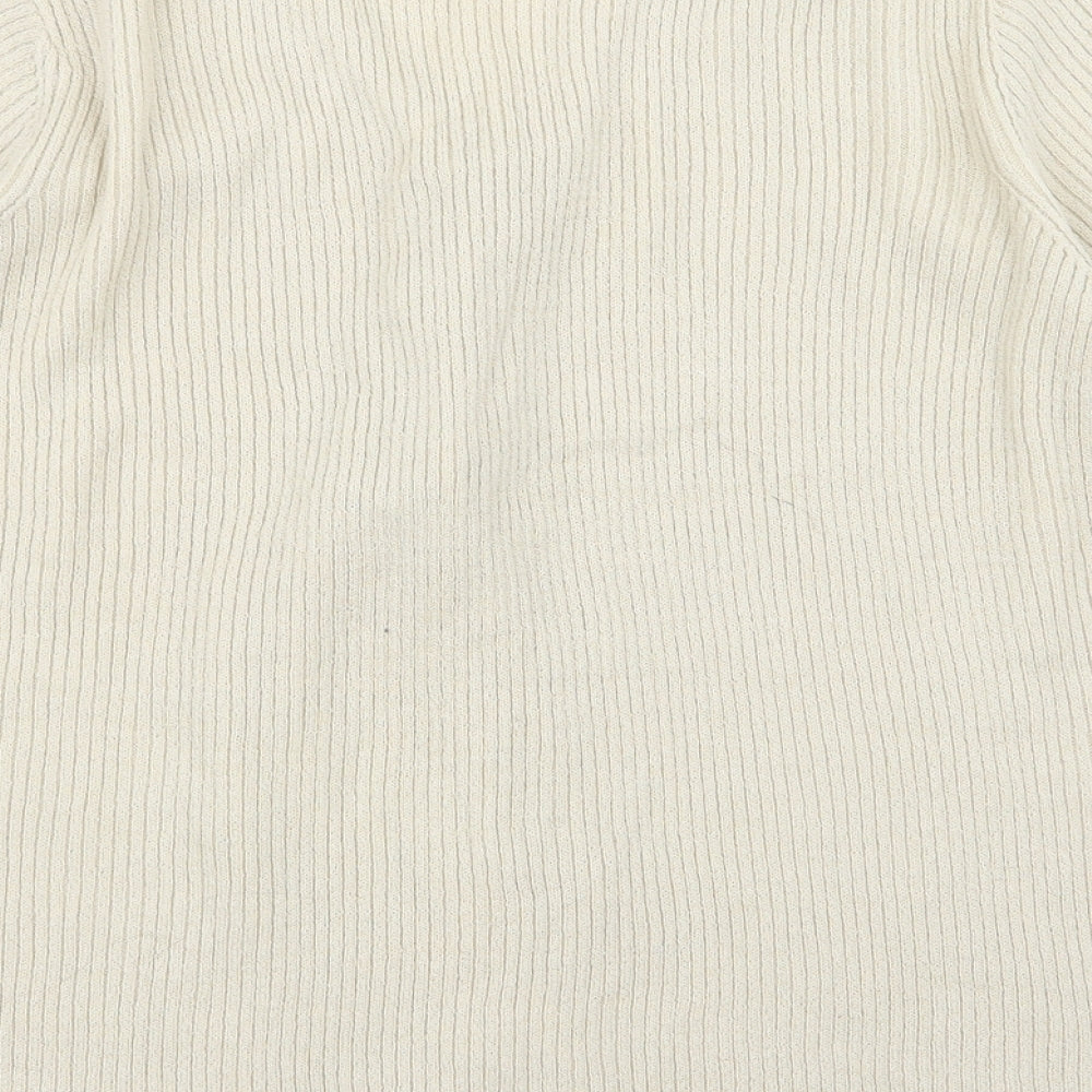 BM Womens Beige   Cardigan Jumper Size L
