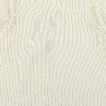 BM Womens Beige   Cardigan Jumper Size L