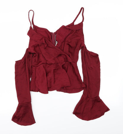 Womens UK Size 10 In the Style Red Basic T-Shirt